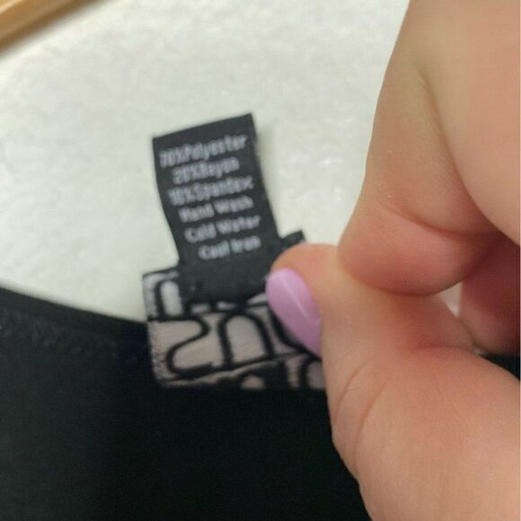 Clara Sun Woo Tunic Women's Black Medium V-Neck Long Sleeve Classic Top Slinky - Picture 6 of 10